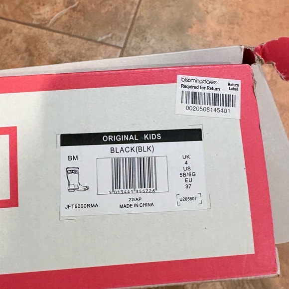 Hunter Black Women's/ Kids  Winter Rain Boots - Picture 7 of 8